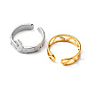 8Pcs 8 Style Triangle & Heart & Butterfly & Wave 201 & 304 Stainless Steel Open Cuff Rings Set for Men Women RJEW-FS0001-03-3