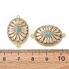 Brass Micro Pave Cubic Zirconia Connector Charms CU-CBA4579-03G-E-2