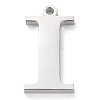 Tarnish Resistant 304 Stainless Steel Letter Pendant Rhinestone Settings LS-STAS-J028-01I-2
