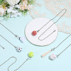 6Pcs 6 Styles PU Leather Charms Ceiling Fan Pull Chain Extenders HJEW-SP0001-76-6