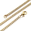 Ion Plating(IP) 304 Stainless Steel Curb Chain Necklaces NJEW-H492-01G-3