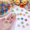 100Pcs UV Plated ABS Bead Caps OACR-SP0002-20-3