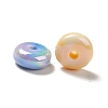 UV Plating Opaque Rainbow Iridescent Acrylic Beads PACR-D069-10-3
