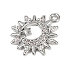 Brass Micro Pave Clear Cubic Zirconia Pendants KK-L238-17P-2