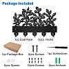 Wood & Iron Wall Mounted Hangers HJEW-WH0055-229-3