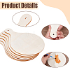 8Pcs Unfinished Wood Paddle Chopping Board with Handle DIY-AR0005-17-3