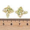 Alloy Green Enamel Fan Connector Charms FIND-M079-07A-G-3