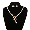 Alloy Rhinestones Earrings & Pendant Necklaces Sets for Women FS-WGC4FAA-01-3