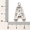 Brass Micro Pave Clear Cubic Zirconia Pendants KK-G521-01P-4