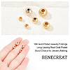 BENECREAT Brass Round Spacer Beads KK-BC0007-27-3