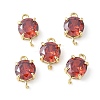 Brass Pave Cubic Zirconia Connector Charms KK-F892-53G-09-1