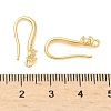 Brass Clear Cubic Zirconia Earring Hooks KK-H532-23G-3