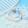 304 Stainless Steel Open Cuff Finger Rings for Women RJEW-B109-07P-02-3
