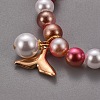Plastic Imitation Pearl Stretch Bracelets and Necklace Jewelry Sets SJEW-JS01053-03-8
