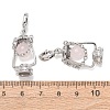 Natural Rose Quartz Pendants GG-CBA0251-04P-06-3