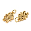 Brass Micro Pave Cubic Zirconia Charms ZIRC-A021-50G-B-2