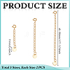 6Pcs 3 Styles 304 Stainless Steel End with Chains FIND-UN00027-3