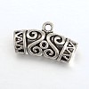 DIY Scarf Pendant Tibetan Style Alloy Tube Bails PALLOY-J504-06AS-1