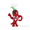 Handmade Lampwork Cartoon Pepper Chef Display Decorations LAMP-T025-13C-1