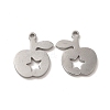 Non-Tarnish 304 Stainless Steel Charms STAS-M089-49P-1