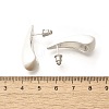 Teardrop Brass Stud Earrings EJEW-A121-04S-3