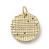 Brass Micro Pave Cubic Zirconia Pendants ZIRC-G157-03K-01G-2