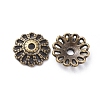 Tibetan Style Fancy Bead Caps TIBE-LF1413YKG-AB-FF-2