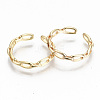 Brass Cuff Rings KK-T062-65G-NF-2