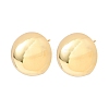 Half Round Brass Stud Earrings EJEW-D346-07G-4