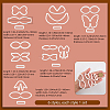6 Sets 6 Styles Plastic Clay Pressed Molds AJEW-SC0004-09A-2