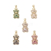 Brass Micro Pave Cubic Zirconia Pendants KK-M240-09-1