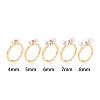 Brass Micro Pave Cubic Zirconia Cup Peg Ring Settings KK-T076-07G-4