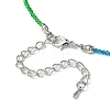 Faceted Rondelle Glass Beaded Necklace for Women NJEW-M208-02B-5