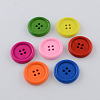 4-Hole Dyed Wood Buttons BUTT-R033-025-1