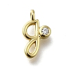 Brass Micro Pave Cubic Zirconia Pendants KK-B132-12G-G-1