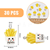 SUPERFINDINGS 30Pcs Resin Imitation Food Pendants RESI-FH0001-57-2