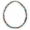 Bohemian Natural Mixed Stone & Glass Seed Beads Double-Layer Beaded French Necklaces for Women FS-WGCD50A-01-2