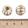 Golden Plated Alloy Enamel European Beads FIND-E046-03G-3