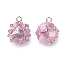 Brass Pave Pink Cubic Zirconia Charms CU-CBAD360-08P-03-1