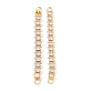 Brass Clear Horse Eye Cubic Zirconia Links Connectors ZIRC-G170-21G-1