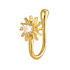 Brass Micro Pave Clear Cubic Zirconia Clip on Nose Rings WG43D72-02-2