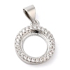 Brass Crystal Rhinestone Pendant Cabochon Settings X-KK-D033-01P-1