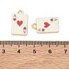 Playing Cards Alloy Enamel Pendants FIND-D044-27G-02-3