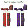   2Pcs 2 Colors Ethnic Style Embroidery Polyester Ribbons OCOR-PH0003-91-2