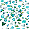   160Pcs 8 Style Green Series Sew on Rhinestone RESI-PH0002-04A-1