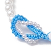 2Pcs ABS Plastic Imitation Pearl Beads Braided Bead Bracelets for Women BJEW-JB13062-4