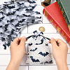 Halloween Theme Bat Printed Organza Drawstring Bags ABAG-WH20021-006D-4