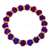 Electroplated Glass Beads Stretch Bracelets PW-WGDFEAE-05-1