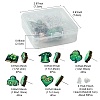 20Pcs 5 Style Saint Patrick's Day Green Wood Stud Earrings EJEW-FS0001-11-3
