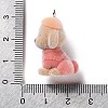 Flocky Resin Pendants RESI-A040-03B-3